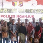 Polres Nganjuk bersama Kodim 0810/Nganjuk Gelar Bansos dan Pengobatan Gratis bagi Warga Desa Sidokare